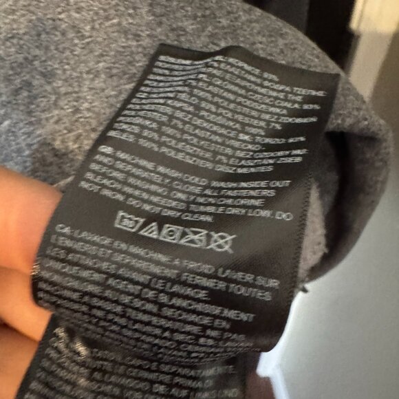 EUC Mens Unisex North Face Hoodie Sweatshirt Gray White logo Large - Picture 3 of 6